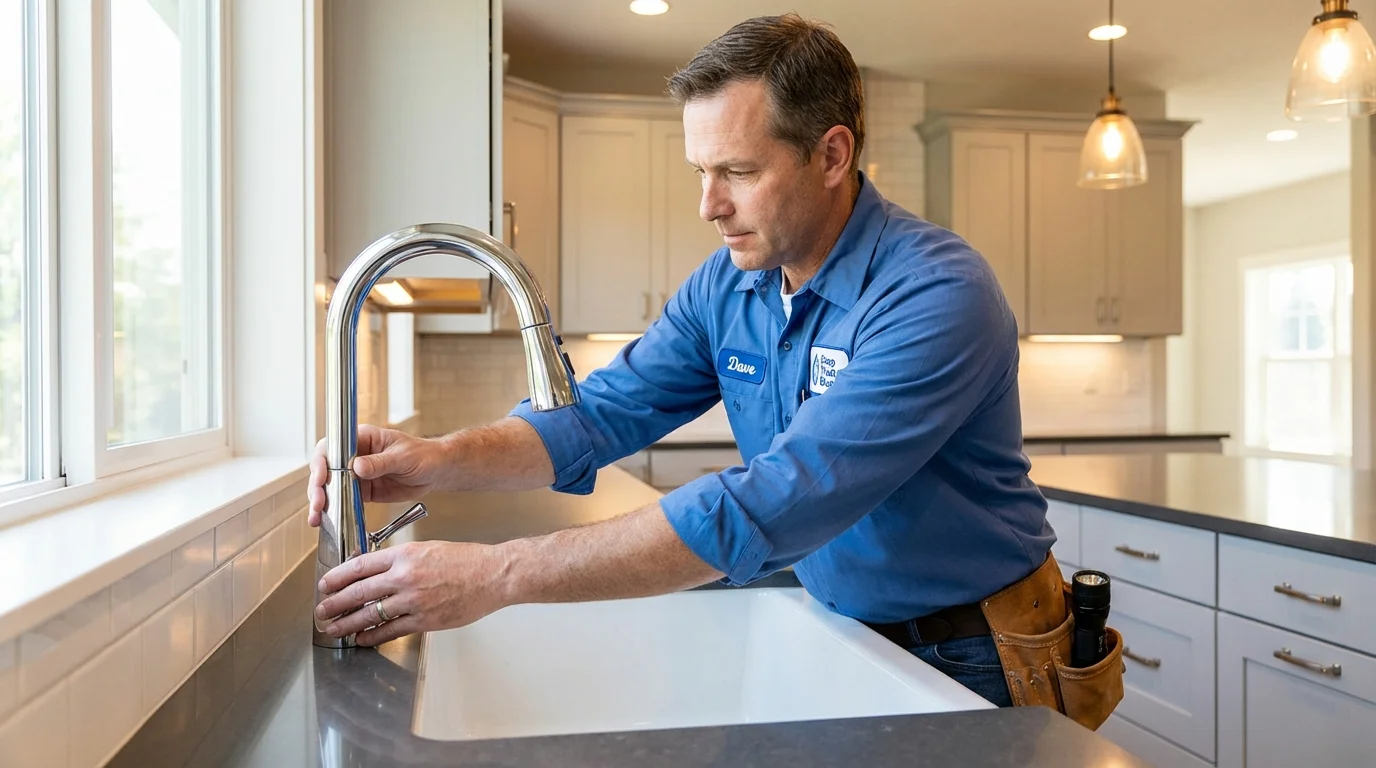 Kitchen faucet installation by Johns Plumbing LLC in Barry